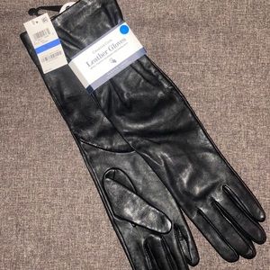 charter club leather gloves touch screen new